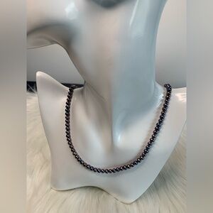 Lustrous Black Pearl Necklace